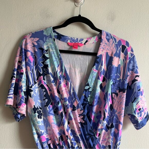 Lilly Pulitzer Sz S Printed Floral Relaxed Jumpsuit - Picture 5 of 11